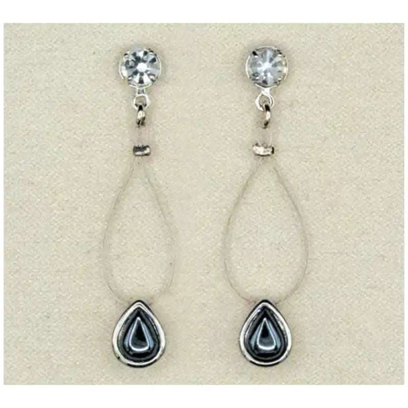 Hematite poise earrings
