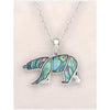 Glacier pearle polar bear necklace