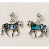 Glacier pearle prancing horse earrings