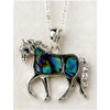 Glacier pearle prancing horse necklace