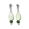 Jade prehnite drop earrings