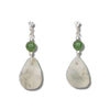 Jade prehnite paddle earrings