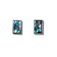 Glacier pearle rectangle earrings