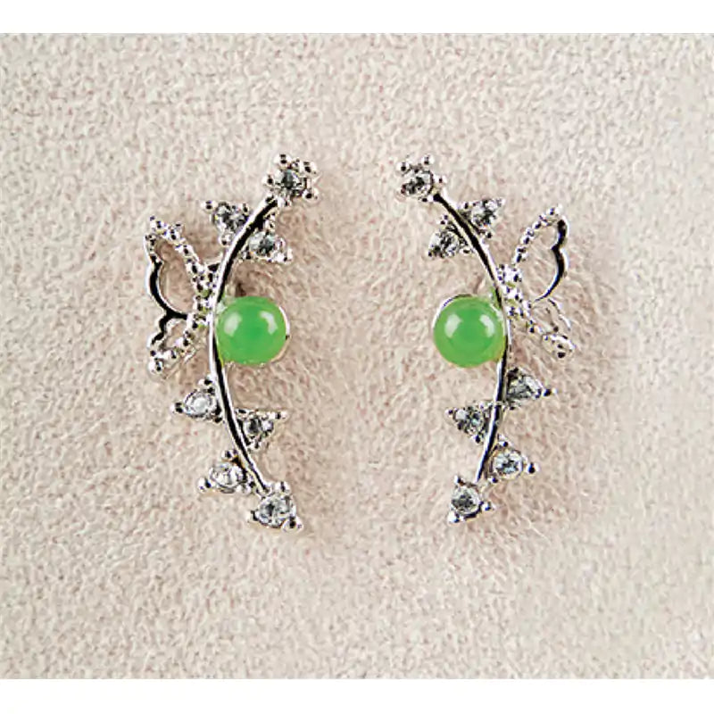 Jade secret garden earrings