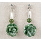 Jade seraphinite rose earrings