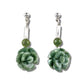 Jade seraphinite rose earrings