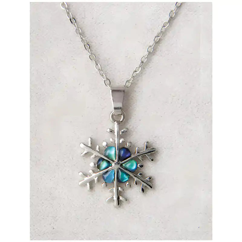 Glacier pearle snowflake necklace