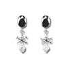 Hematite snowflake earrings