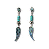 Glacier pearle southwest feather earrings