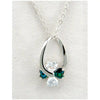 Glacier pearle swinging hearts necklace