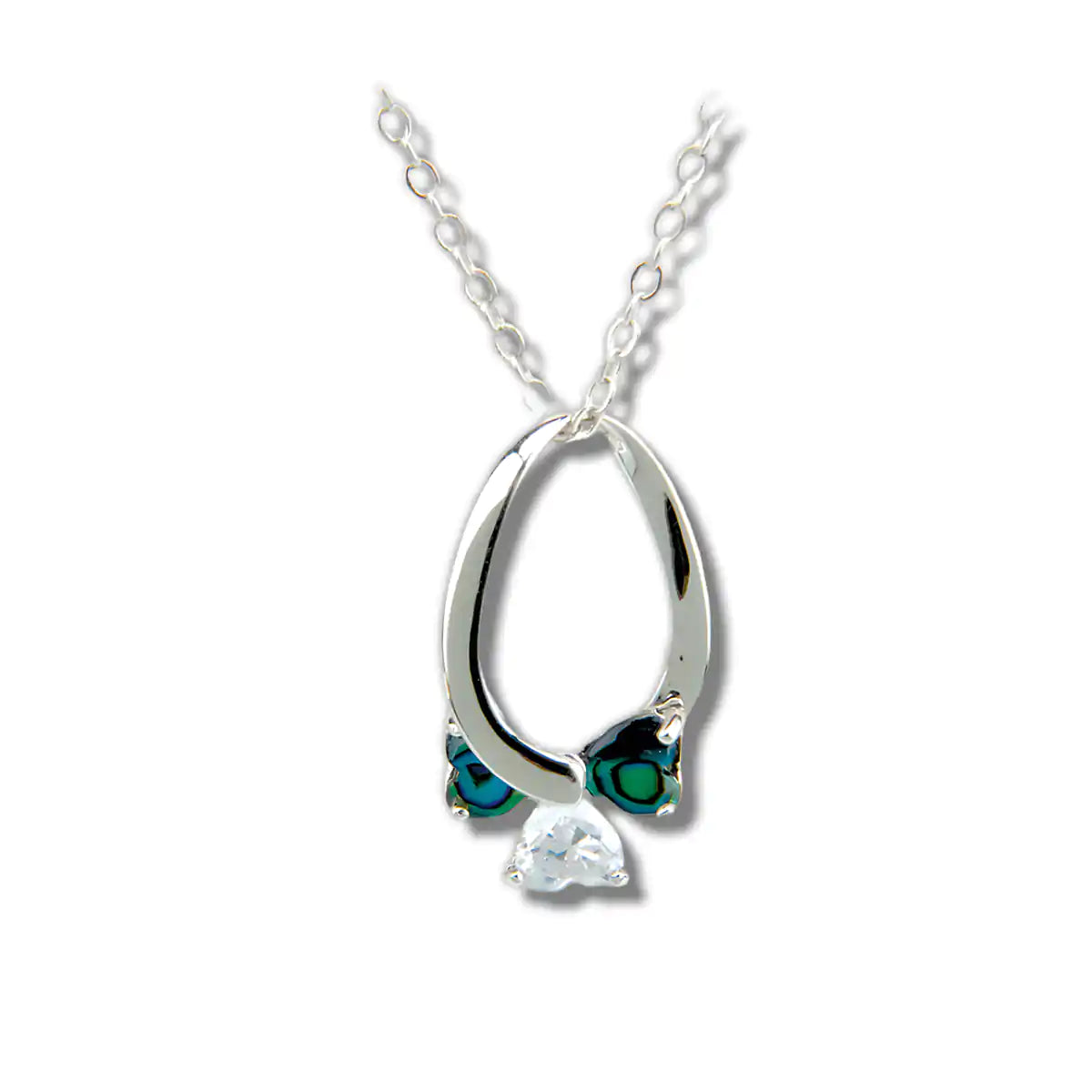 Glacier pearle swinging hearts necklace