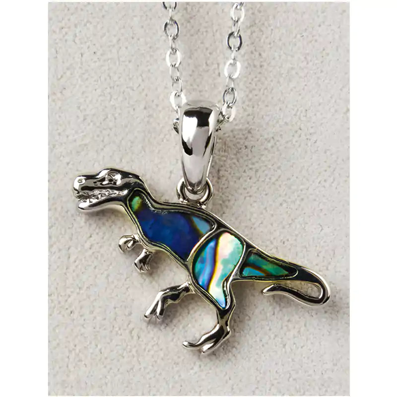 Glacier pearle t-rex necklace