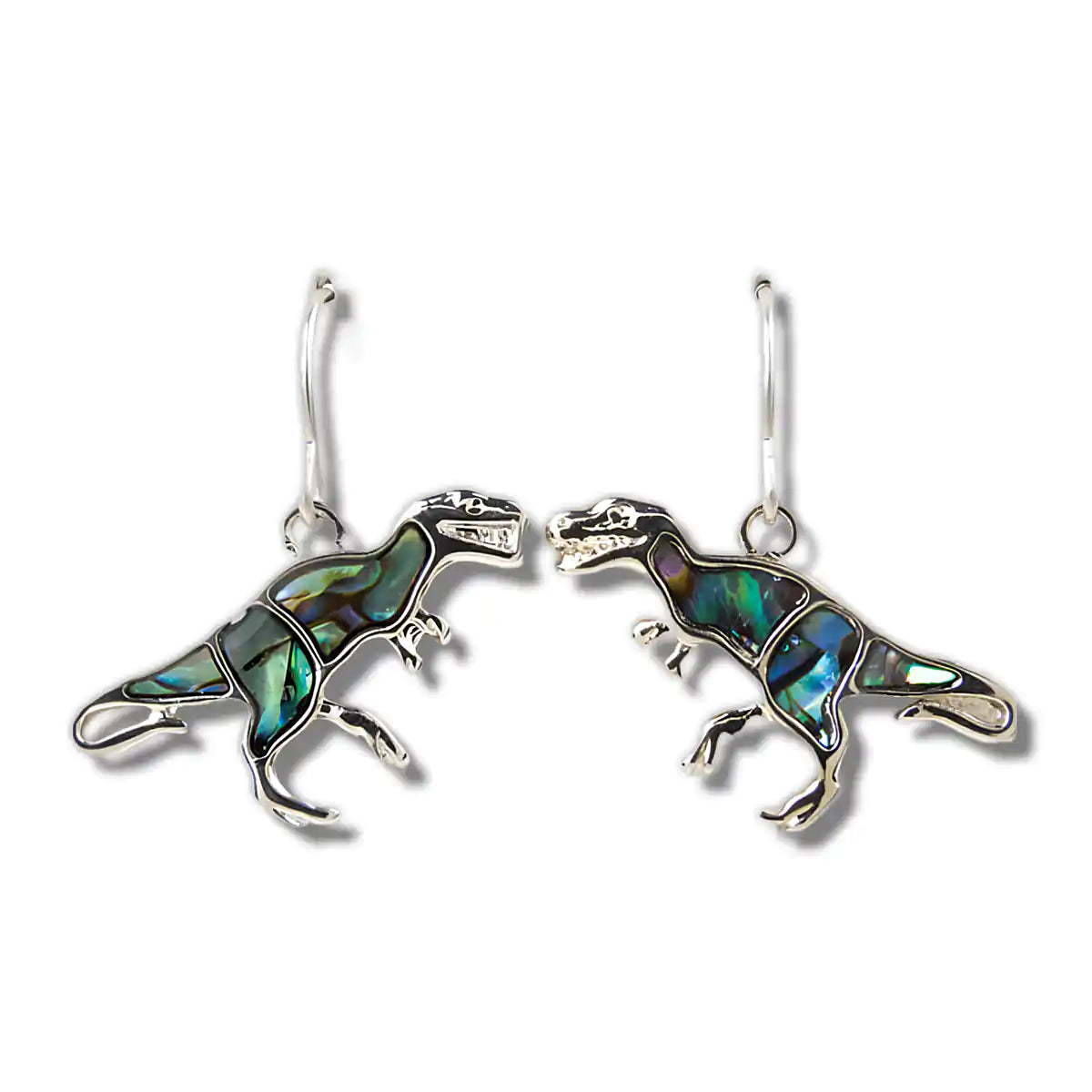 Glacier pearle t-rex earrings