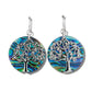Glacier pearle tree of life earrings