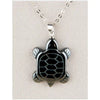 Hematite turtle-carved necklace