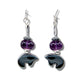 Hematite twilight bears earrings