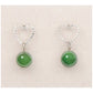 Jade verdant heart earrings