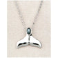 Hematite whale tail necklace