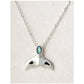 Glacier pearle whale tail necklace
