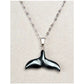 Hematite whale tail-small necklace