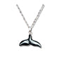 Hematite whale tail-small necklace