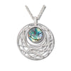 Glacier pearle woven basket necklace