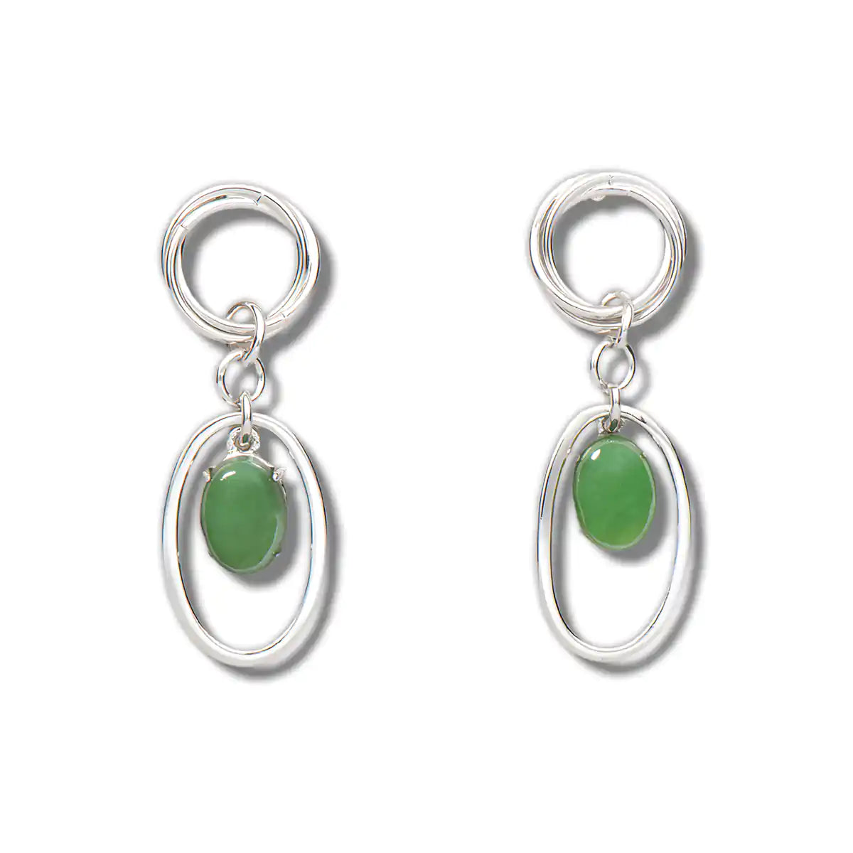 Jade woven rings earrings