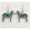 Glacier pearle zebra earrings