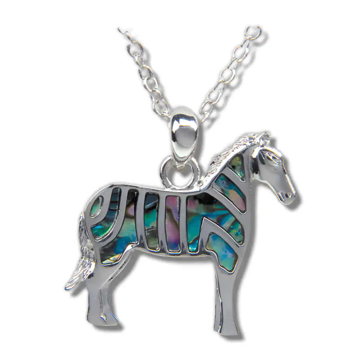 Glacier pearle zebra necklace