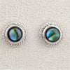 Glacier pearle beaded round stud earrings
