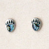 Glacier pearle bear paw-stud earrings