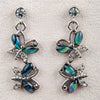 Glacier pearle butterfly duo earrings