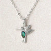 Glacier pearle dainty hummingbird necklace