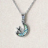 Glacier pearle star & moon necklace