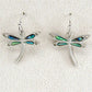 Glacier pearle elegant dragonfly earrings