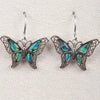 Glacier pearle filigree butterfly earrings
