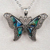 Glacier pearle filigree butterfly necklace