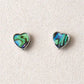 Glacier pearle framed heart earrings
