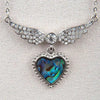 Glacier pearle angelic heart necklace