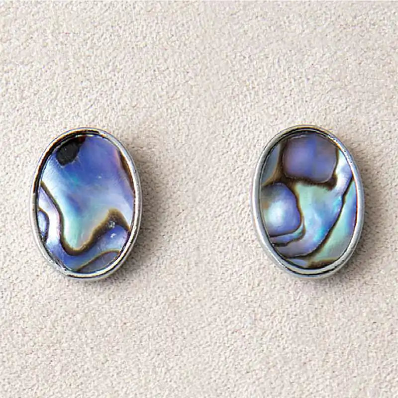 Glacier pearle framed oval-large earrings