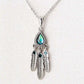 Glacier pearle tribal feathers necklace