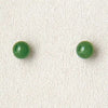 Jade ball-6mm earrings