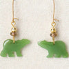 Jade tundra bears earrings