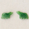 Jade bear earrings