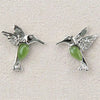 Jade dainty hummingbird earrings