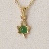 Jade dainty maple leaf necklace