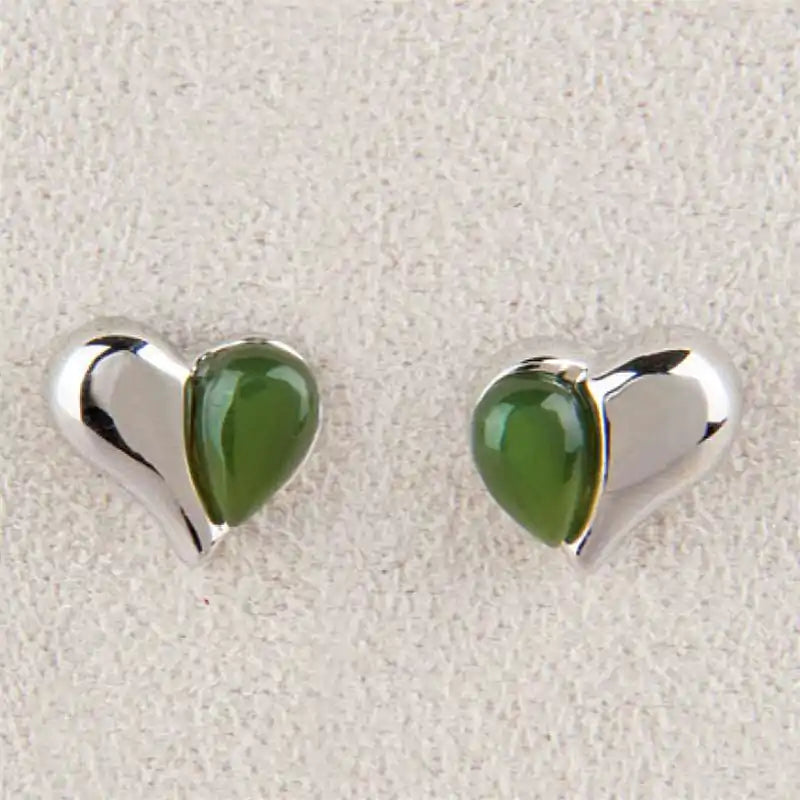 Jade heart's desire earrings