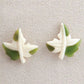 Jade maple leaf earrings