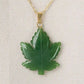 Jade maple leaf-25mm necklace