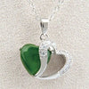 Jade two hearts necklace